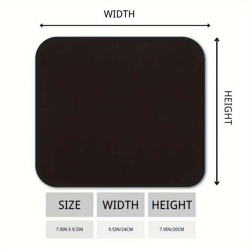 1pc Funny Black Cat Mouse Pad with It's Fine I'm Fine Design 9.45x7.9 Inch Non-Slip R
