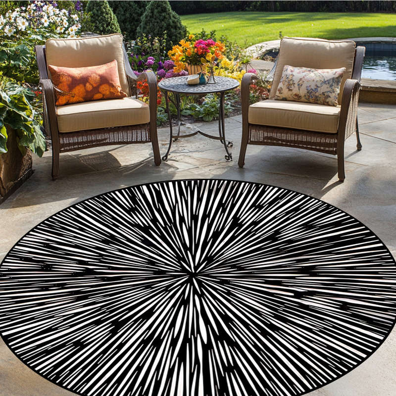 1Pc Diameter 100cm 39.37inch Floor Mat