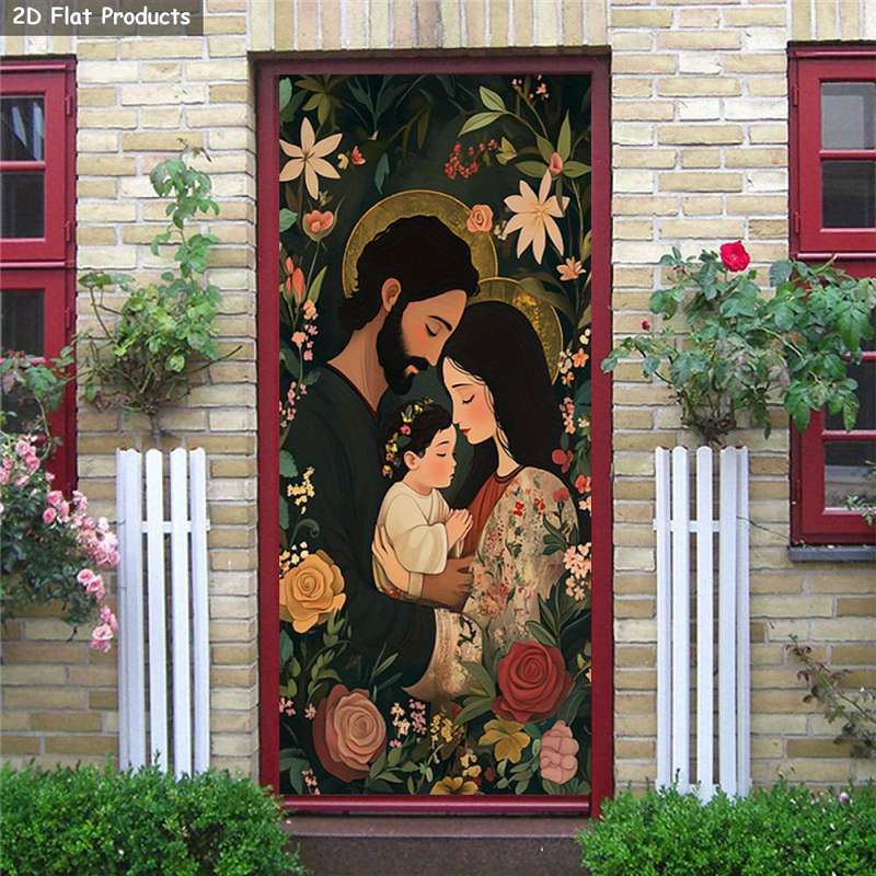 1pc 95.0x209.8cm Jesus Christian Themed Stickers