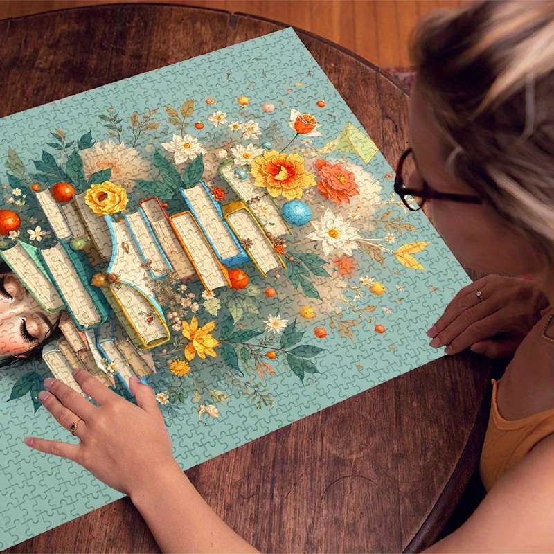 1000pcs Large Jigsaw Puzzle Senior Level White Paper Rectangle Shape Water-resist