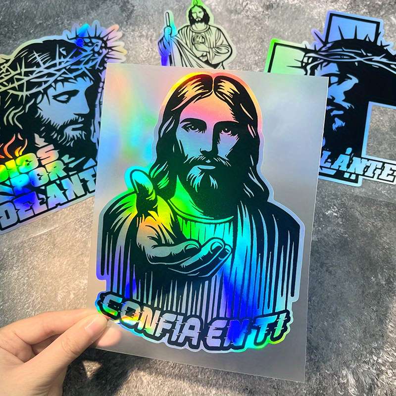 2PCS  Jesus Christian Themed Stickers