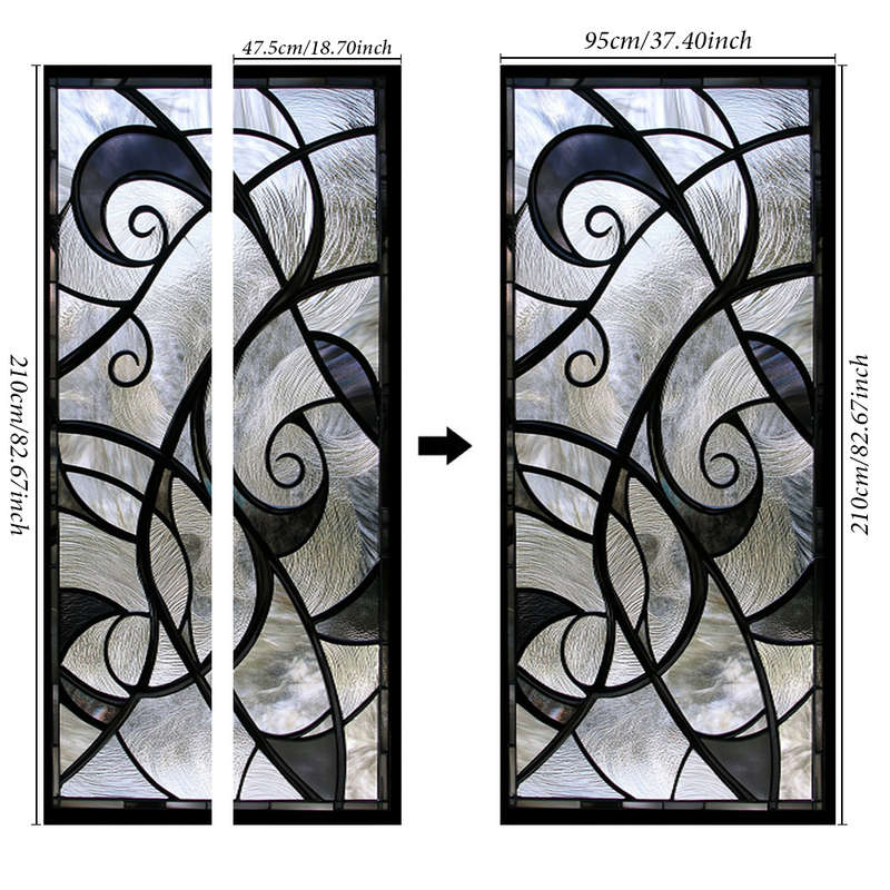 1Pc 76.96x199.9cm Door Window Sticker