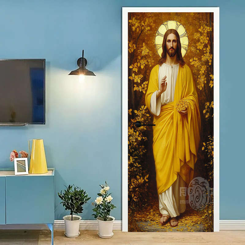 1pc 95.0x214.88cm Jesus Christian Themed Stickers