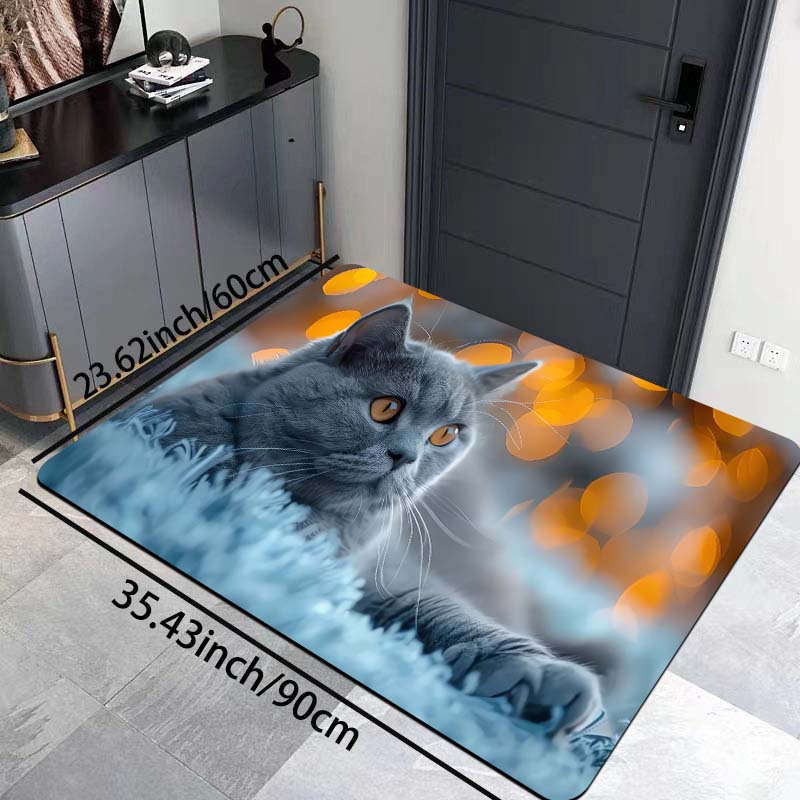 1Pc Gray Blue 19.69x31.49inch 50x80cm Floor Mat