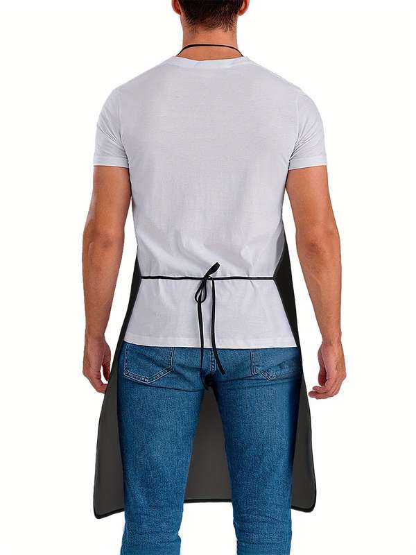 1pc Vintage-Style Anime Pig Adjustable Cooking Apron 100% Polyester Black with Red Yellow Cart
