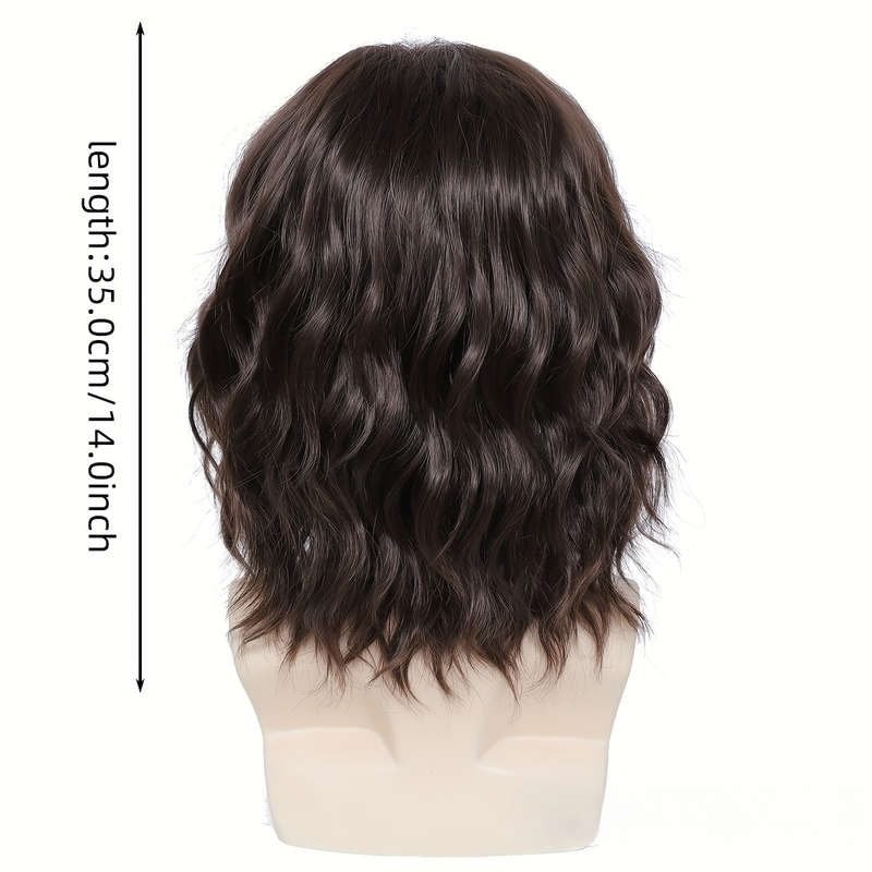 1Pc Light Brown 35.56cm Fashion Design Wig