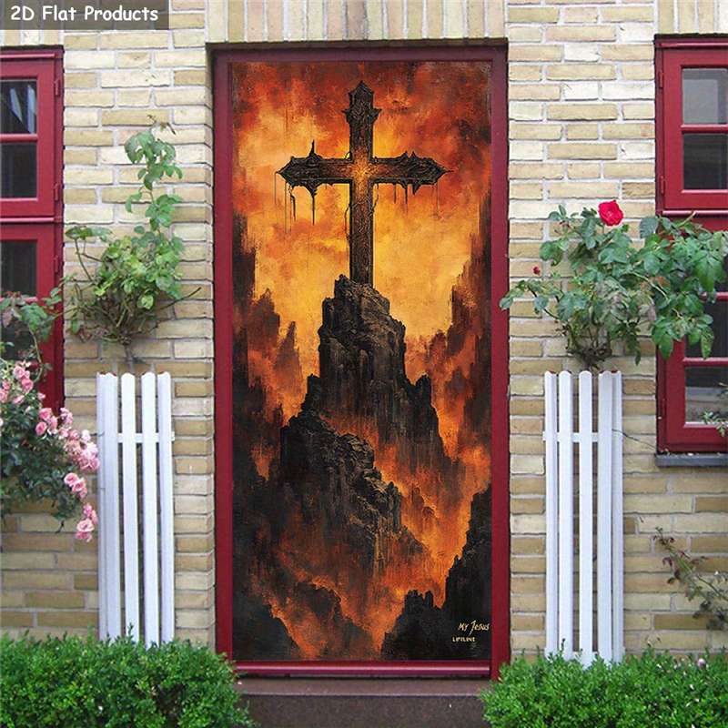 1pc 95.0x214.88cm Jesus Christian Themed Stickers