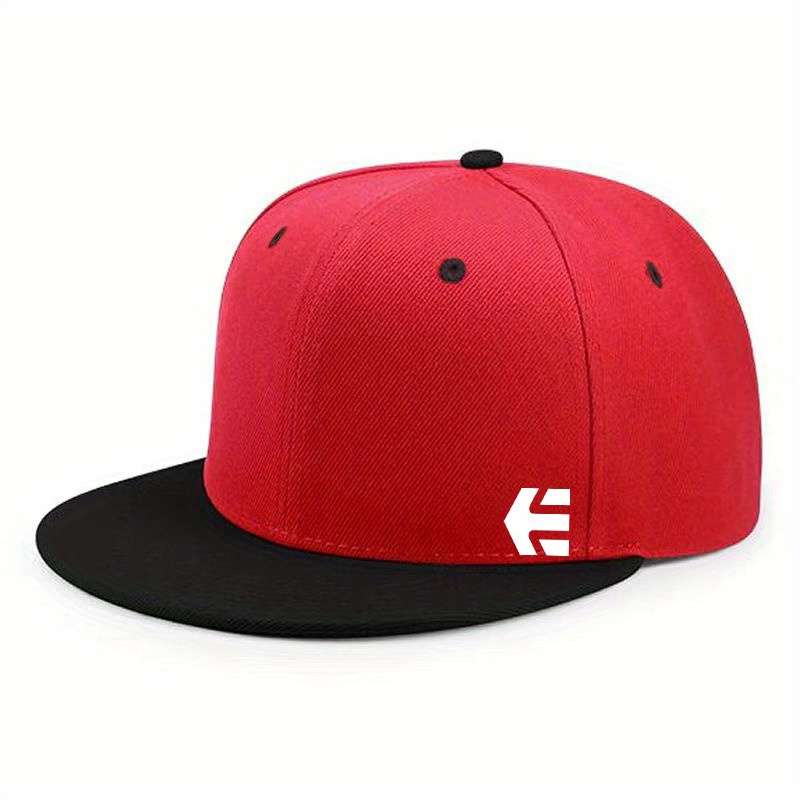 1pc Adjustable Snapback Baseball Cap Lightweight Sun-Protective Polyester with Stylish Flat Brim