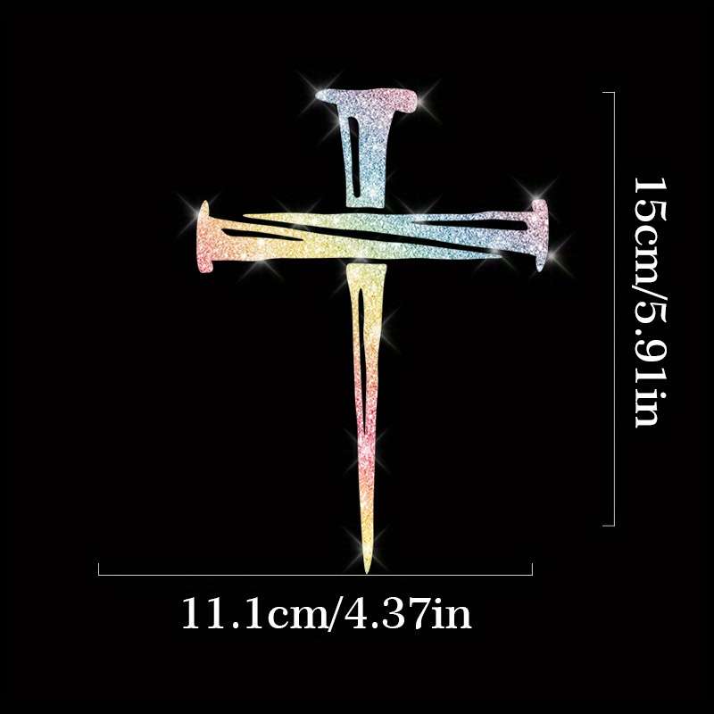 1pc  silvery  Jesus Christian Themed Stickers