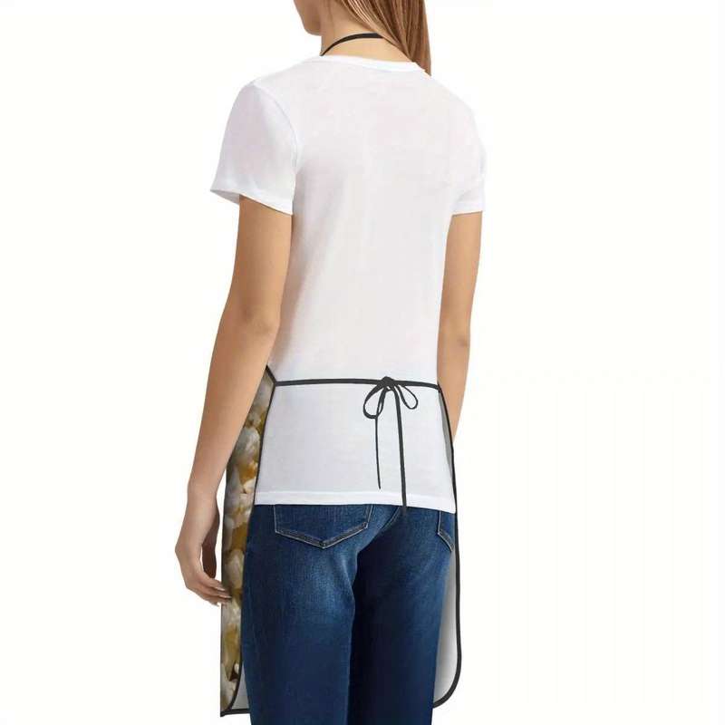 1pc Unisex Popcorn-Themed Apron "I'm a Popcorn Snack" Design Adjustable Strap Polyester Id