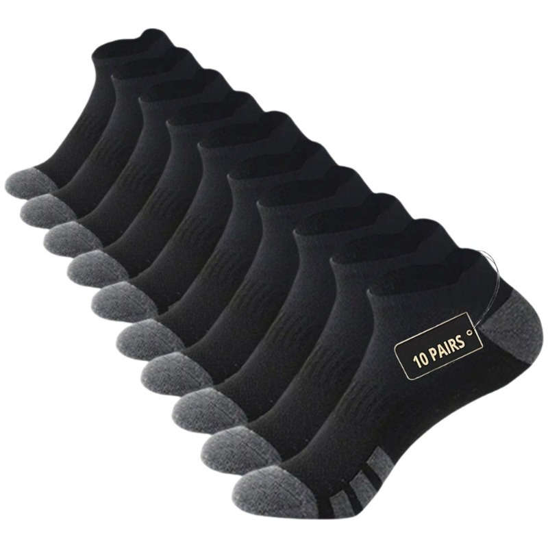 10 Pairs Of White One Size High Elastic Socks