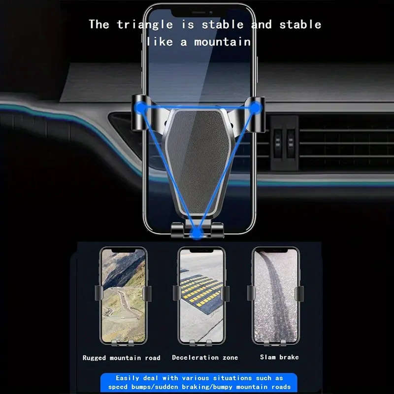 1pc Creative Car Accessories Multifunctional Gravity Navigation Socket Car Phone Holder Compatible w