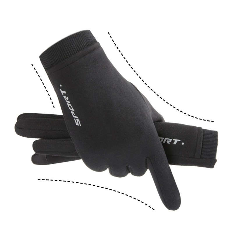 1 Pair Khaki One Size Warm Gloves