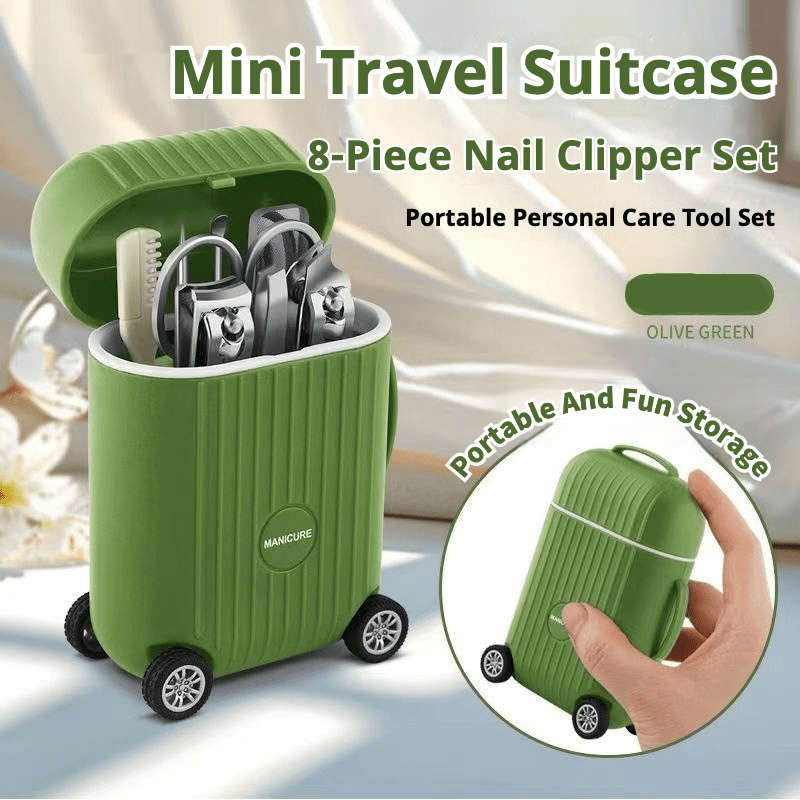 8pcs Stainless Steel Nail Clippers Set Mini Luggage Luggage Nail Clippers Set Including File