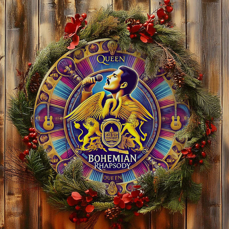 1pc Room Decor  Queen Bohemian Rhapsody 20.32x20.32 cm Round Aluminum Sign Vintage Band Logo Wa