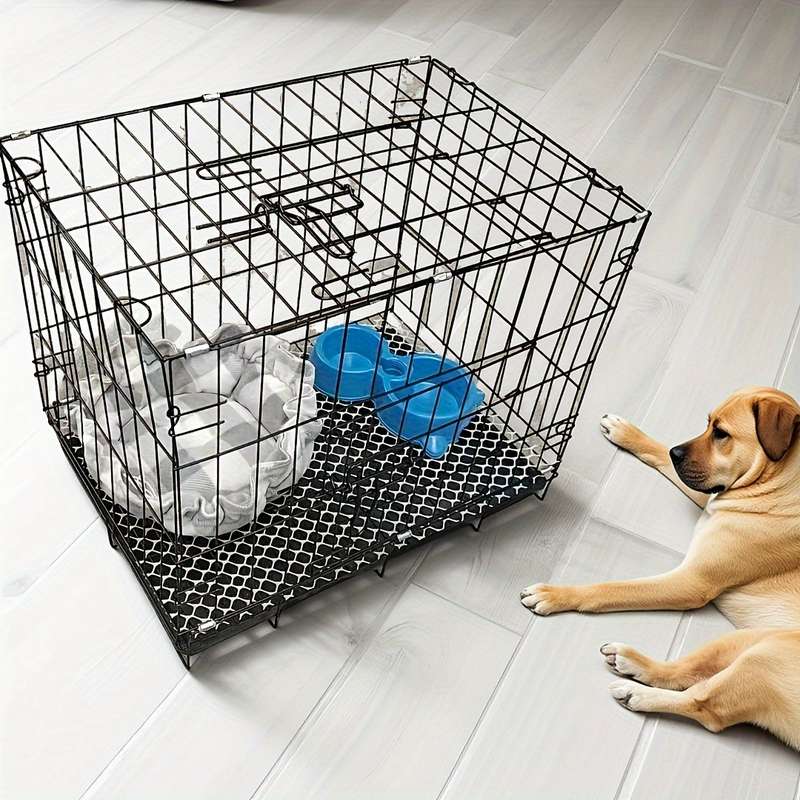 1pc Black 50*35cm-Foot Mat+Tray Pet Cage