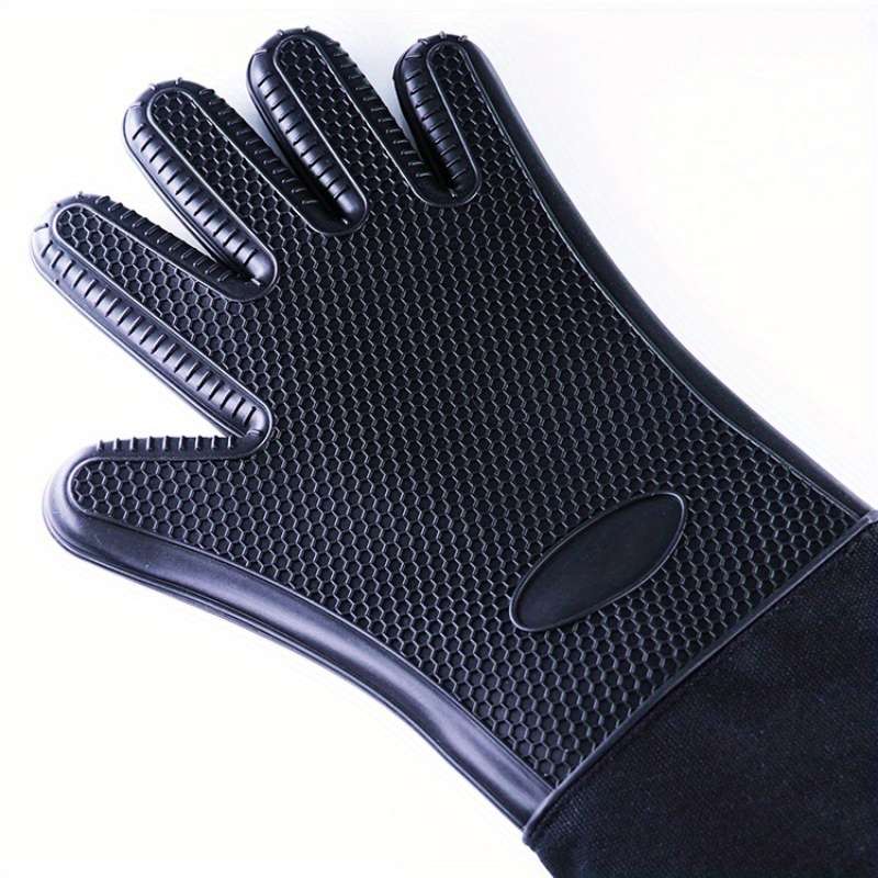 1pc Cellular Silicone Insulated Oven Gloves Thickened Heat-Resistant Baking Tools for High Temperat