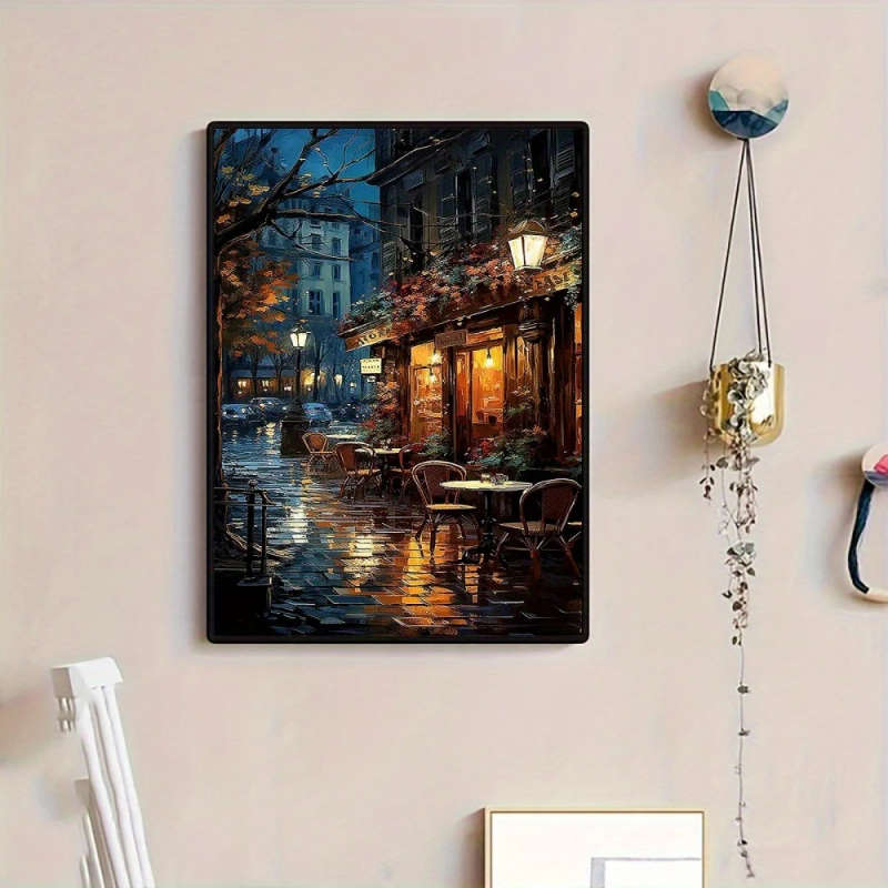 1pc Charming 30.48x40.64cm Frameless Canvas Art with Warm Glow Lights Dewy Goose Perfect for Home Of