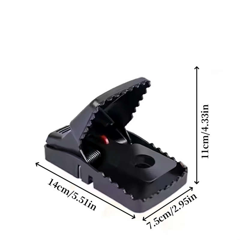 1pc Efficient Automatic Mouse Trap Durable PVC Black Rat Catcher Snap-Action Rodent Cage for Home