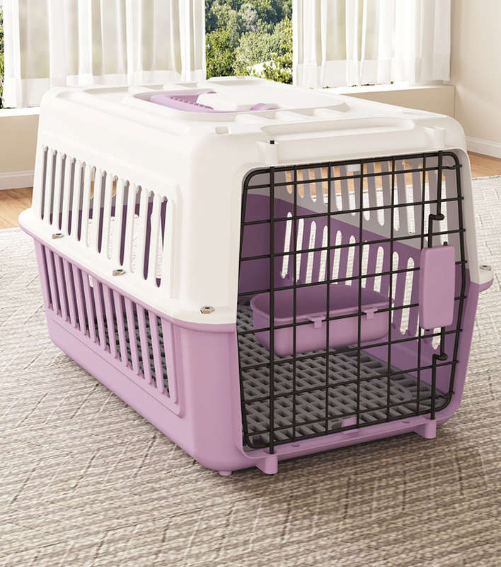 1pc Grey size Air Box + Hanging Bowl + Partition + Urine PadPet Cage