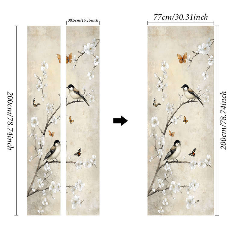 1Pc 95.0x209.8cm Door Window Sticker