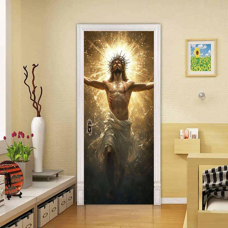 1pc 95.0x214.88cm Jesus Christian Themed Stickers