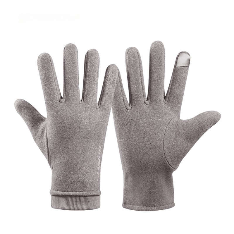 1 Pair Khaki One Size Warm Gloves