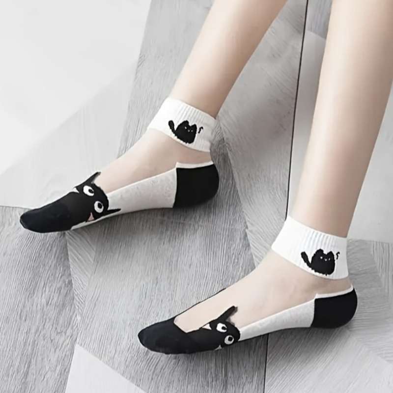 5 Pairs Mixed Color One Size High Elastic Socks