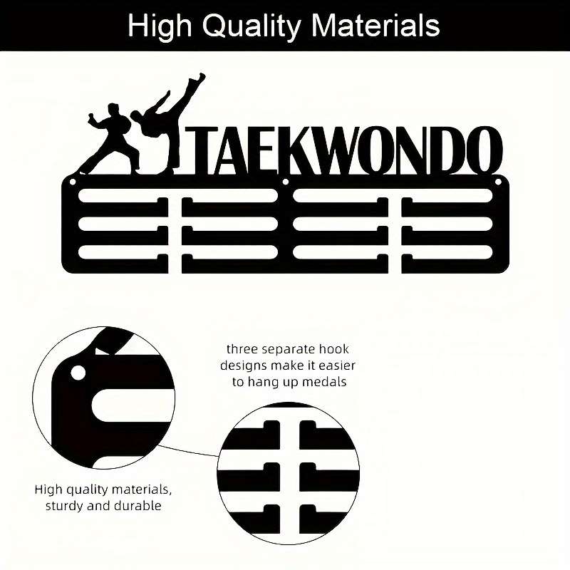 1pc Stylish Metal Taekwondo Trophy Display RackEasy-Install No-Drill Wall-Mounted Home Decor Hol