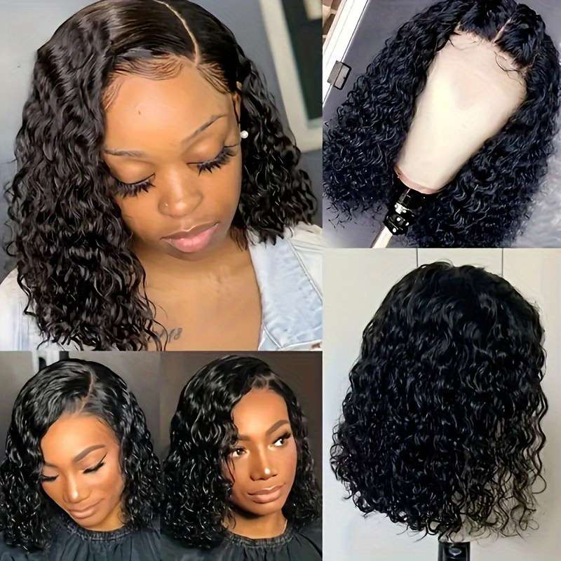 1Pc Black 35.56cm Fashion Design Wig