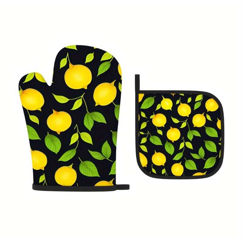 2pcs 26.92x17.02 cm Heat Resistant Oven Mitts And Potholders