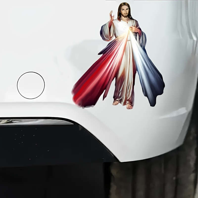 1pc 13.97cmx11.0cm Jesus Christian Themed Stickers