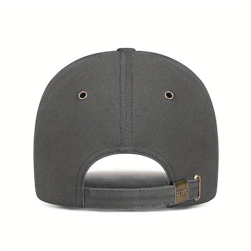 1pc FEWK Unisex Baseball Cap Breathable Polyester Adjustable Fit Embroidered Logo Golden Ba