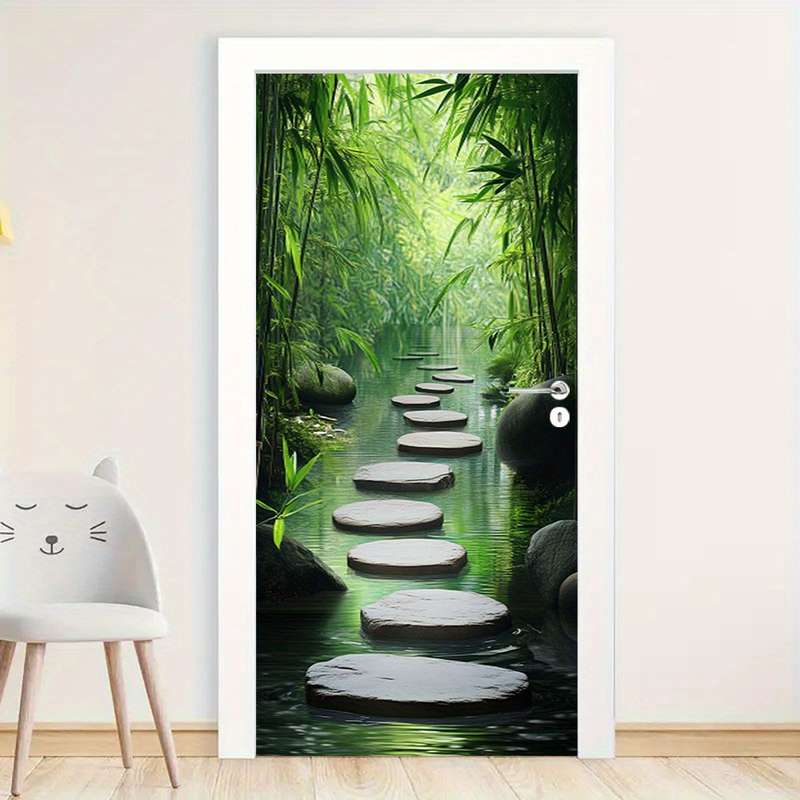 1Pc 76.96x199.9cm Door Window Sticker