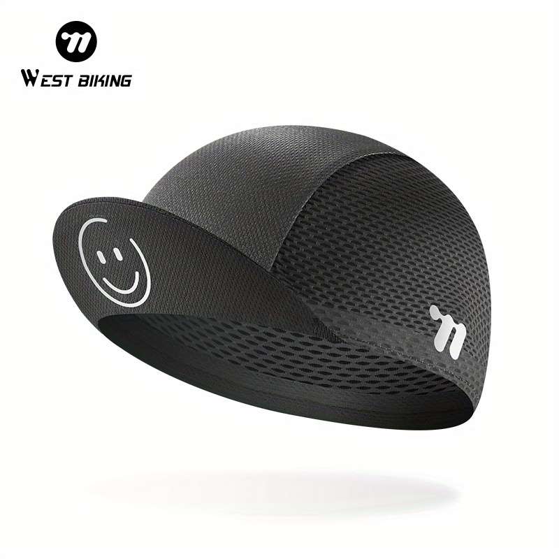 1pc WEST BIKING Quick-Dry Cycling Cap with Brim Breathable Lightweight Sports Hat for Running