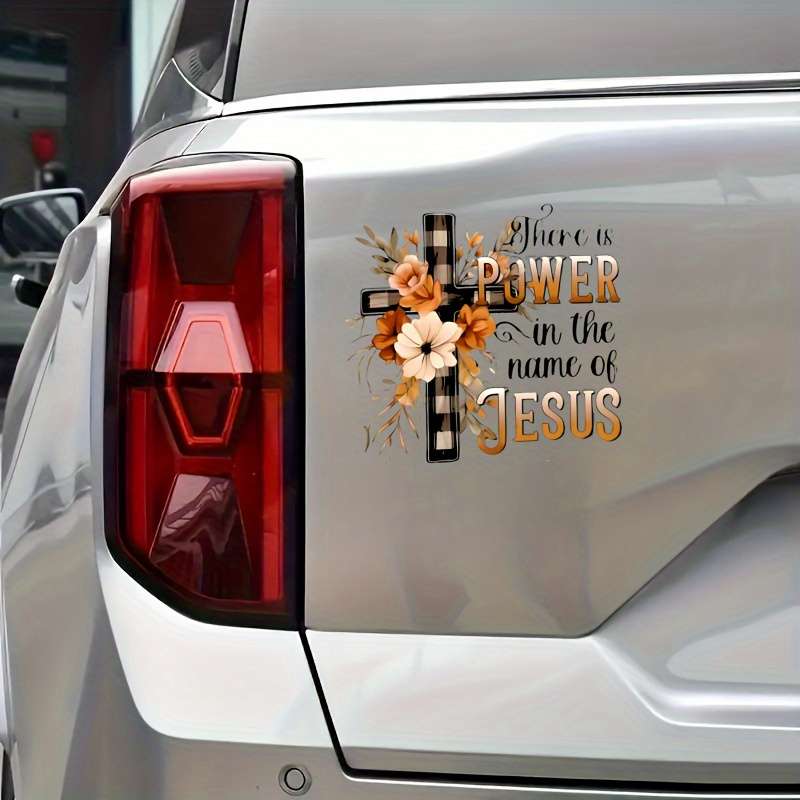 1pc   13.97cmx13.97cm Jesus Christian Themed Stickers