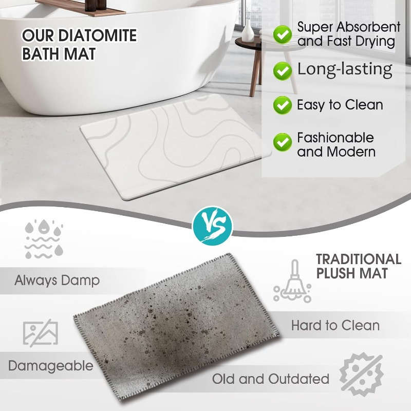 1Pc White Floor Mat