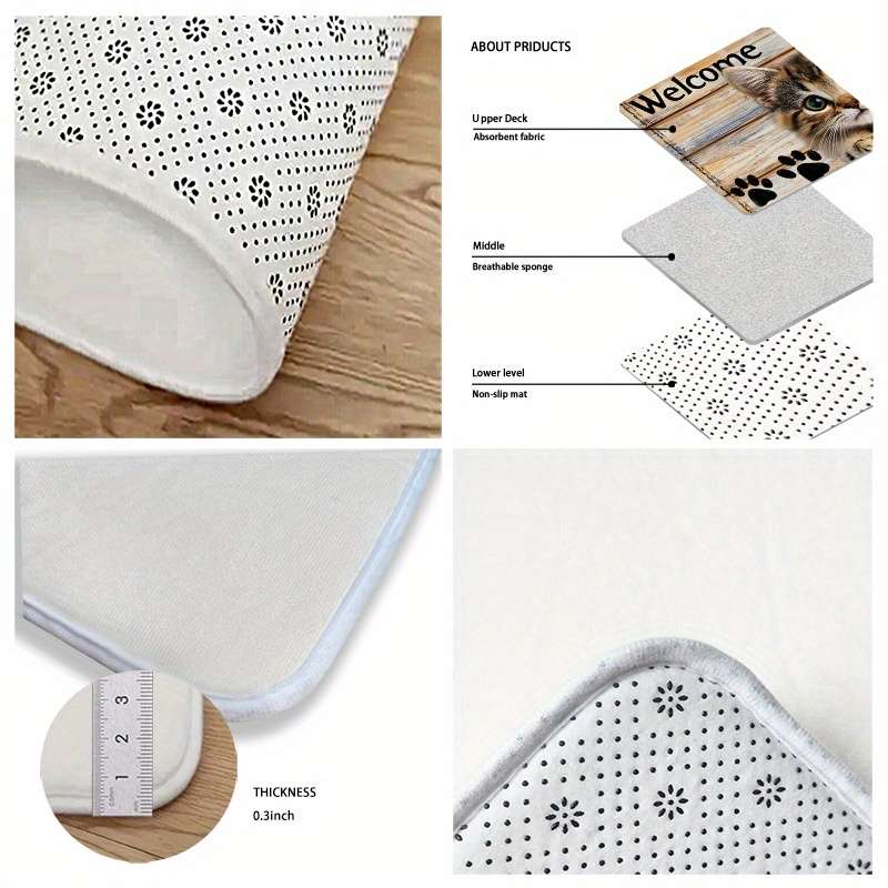 1Pc 20x31inch 50x80cm Floor Mat
