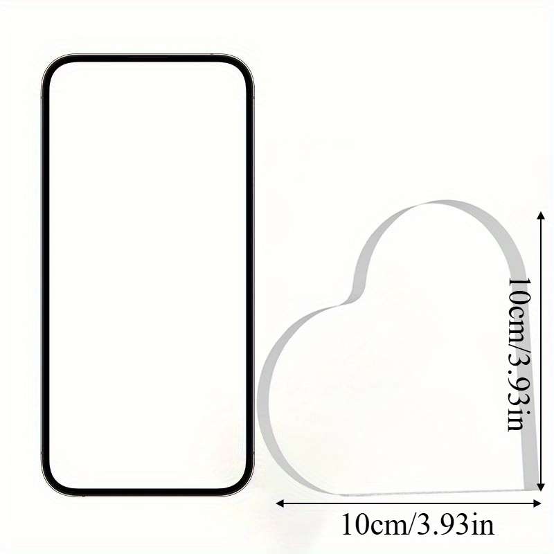1pc 2D Flat  Heart-Shaped Acrylic Easter Decoration "He is Risen" Lamb and Cross Design with Flor