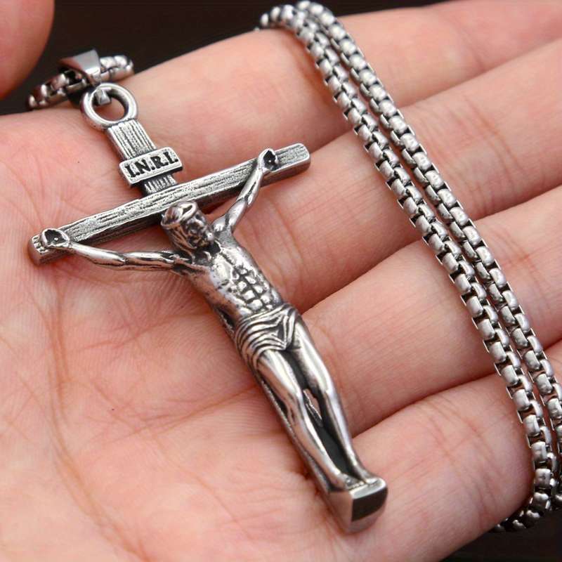 1 Piece Cross Necklace Jesus Theme Pendant