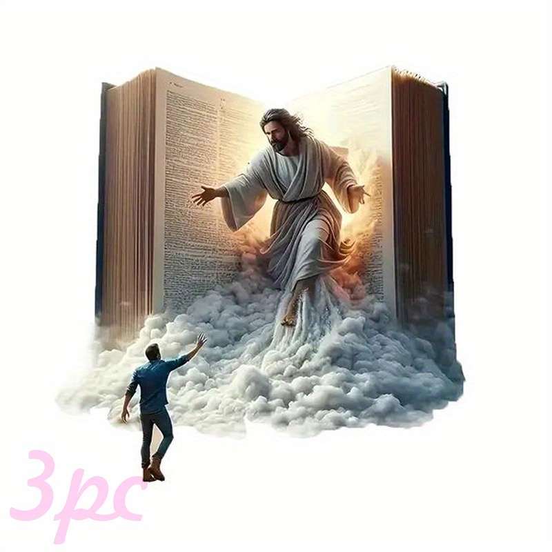 3pc  Jesus Christian Themed Stickers
