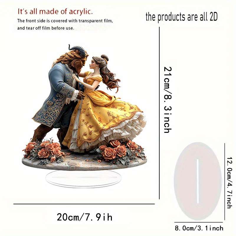 1pc 2D Flat   Disney Acrylic Figurine Classic Style Universal Holidays Cartoon Decoration B
