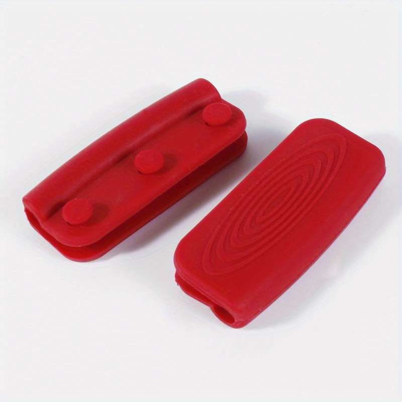1 Pair Silicone Handle Holders Non-Slip Heat Resistant Durable for Cast Iron Woks Pans an