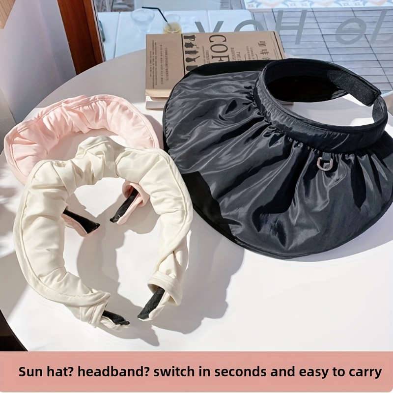 1pc 2-in-1 Lightweight Quick-Dry Sun Visor Hat Headband for Outdoor Activities C Adjustable Brea