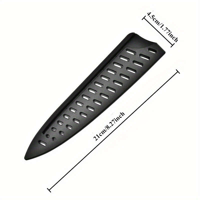 5pcs Black Chef Knife Sleeves Durable Polypropylene Sheath for Outdoor Kitchen Use Protect