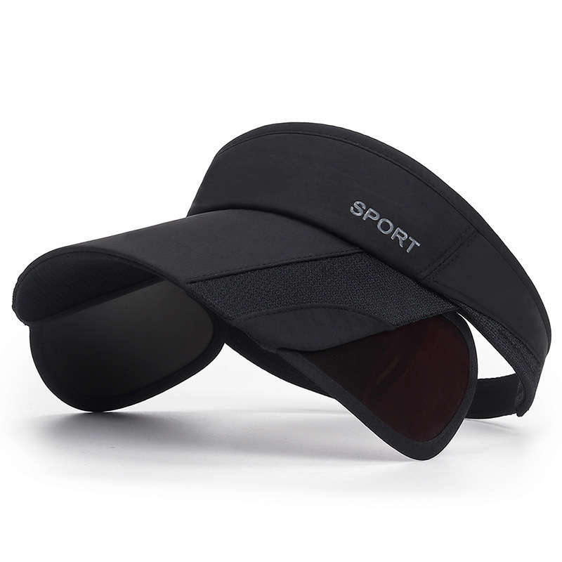 1pc Summer Outdoor Sports Sun Protection Visor Hat Adjustable Breathable Polyester Empty Top Cap