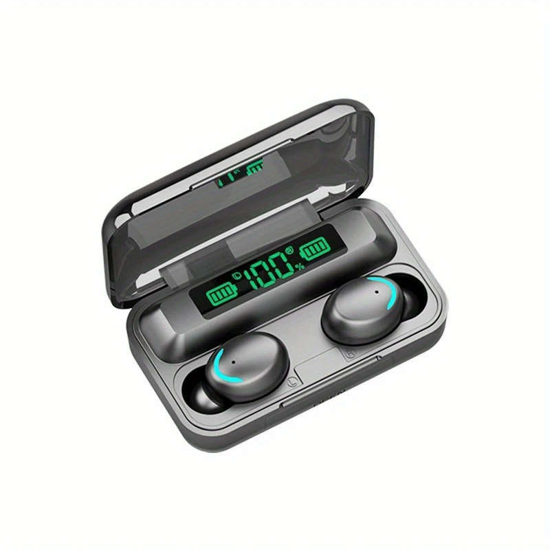 1pc In-Ear TWS F9 Wireless Earbuds with Noise-Canceling HiFi Stereo Sound LED Digital Display Touc
