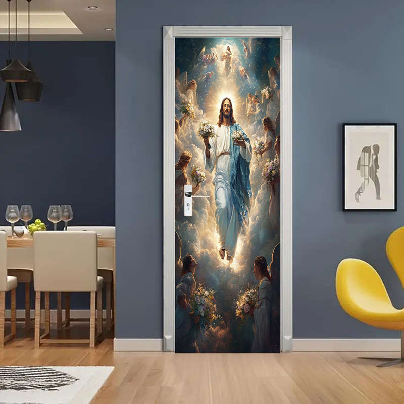 1pc 95.0x214.88cm Jesus Christian Themed Stickers