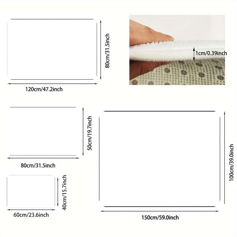 1Pc 50x80cm Floor Mat
