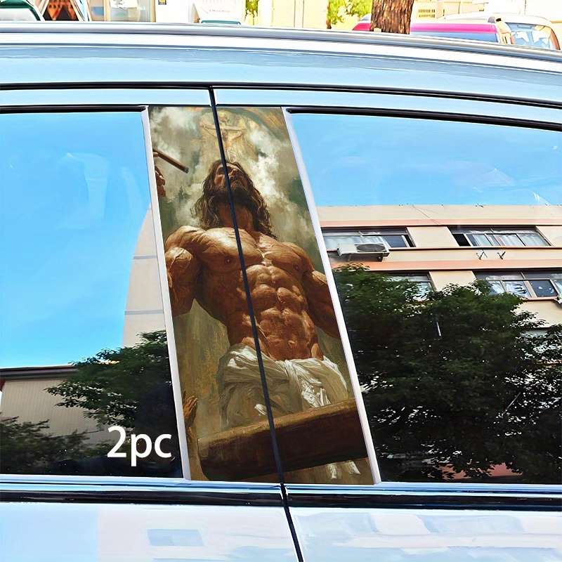 2pcs  Jesus Christian Themed Stickers